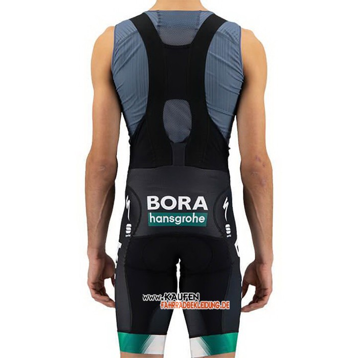 Bora-Hansgrone Kurzarmtrikot 2021 und Kurze Tragerhose Wei Grun Shwarz